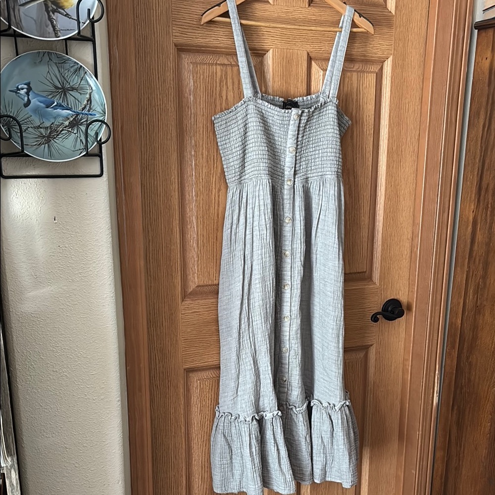 Gray/Green Maxi Dress